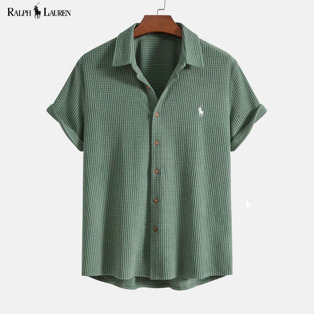 RL Waffle Button-Down Shirt and Shorts