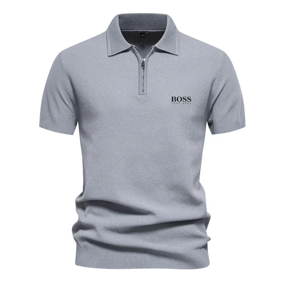 BOSS Men's Half-Zip Polo Shirt