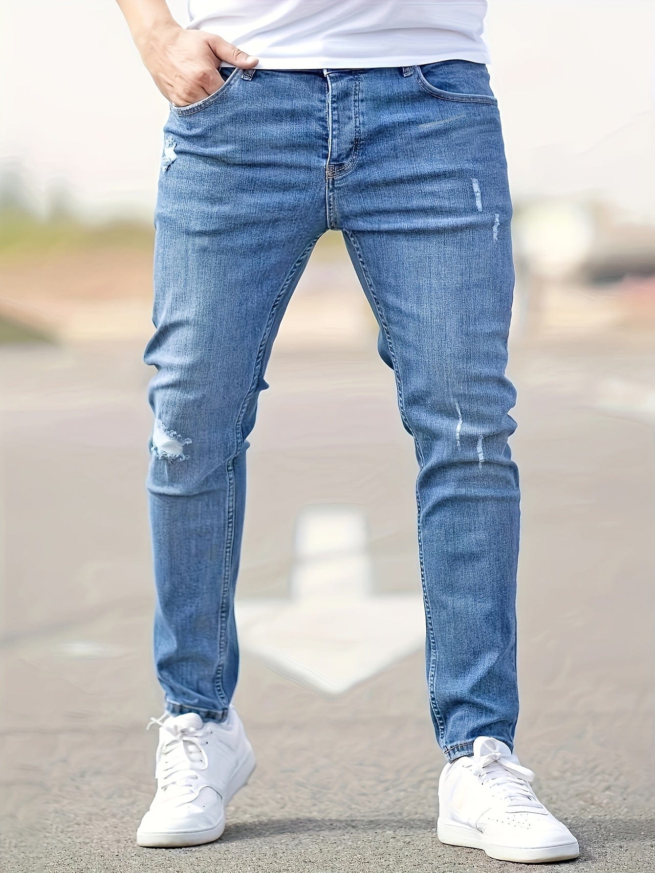 Alex - Trendy Ripped Slim Jeans