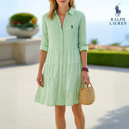 RL Striped Linen Shirt Dress