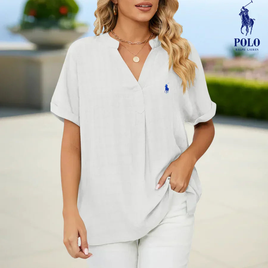 RL Relaxed Linen Tunic Blouse