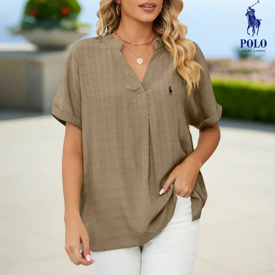 RL Relaxed Linen Tunic Blouse