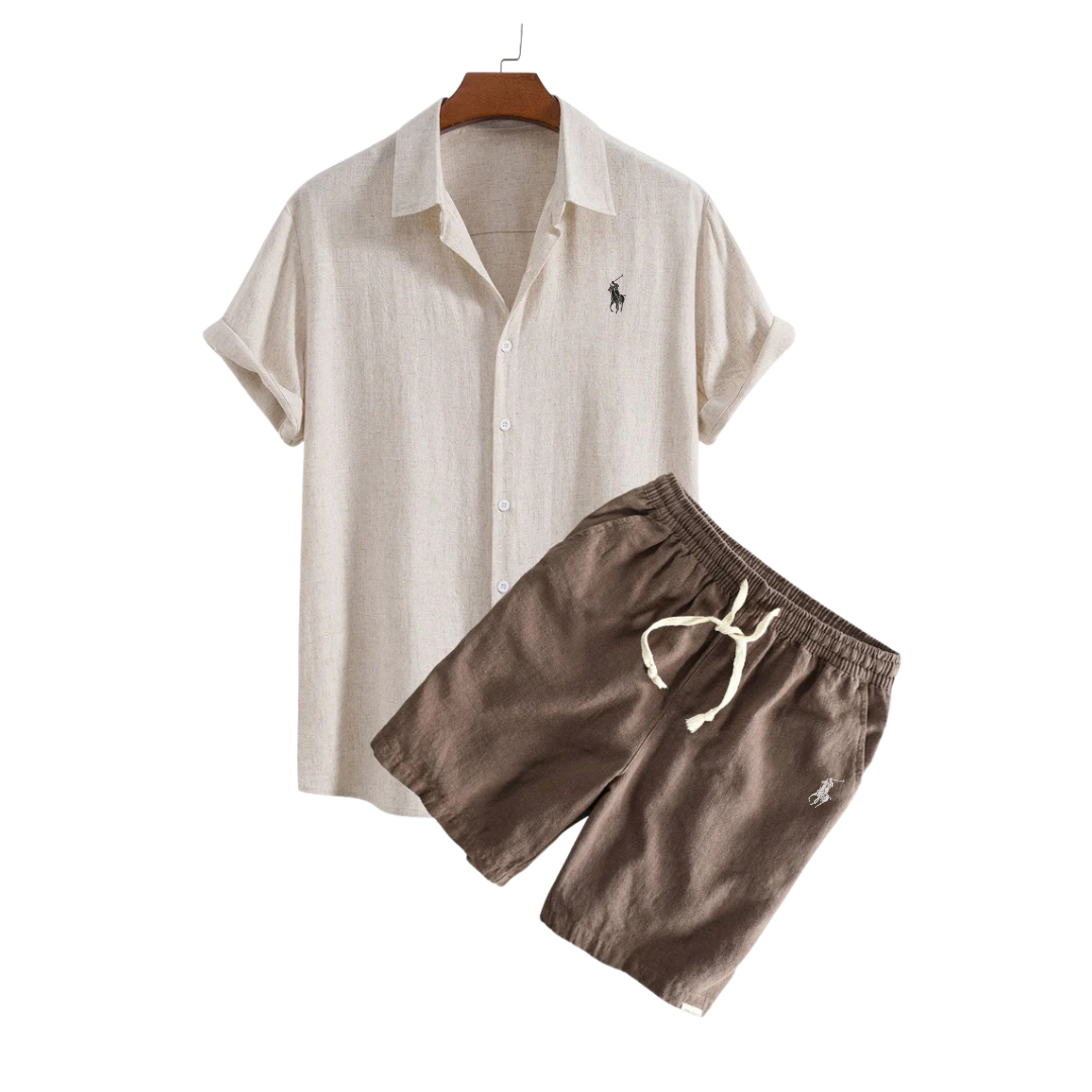 RL Linen Shirt and Shorts Set