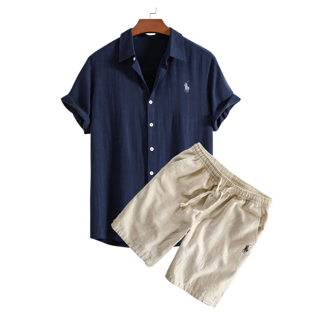 RL Linen Shirt and Shorts Set
