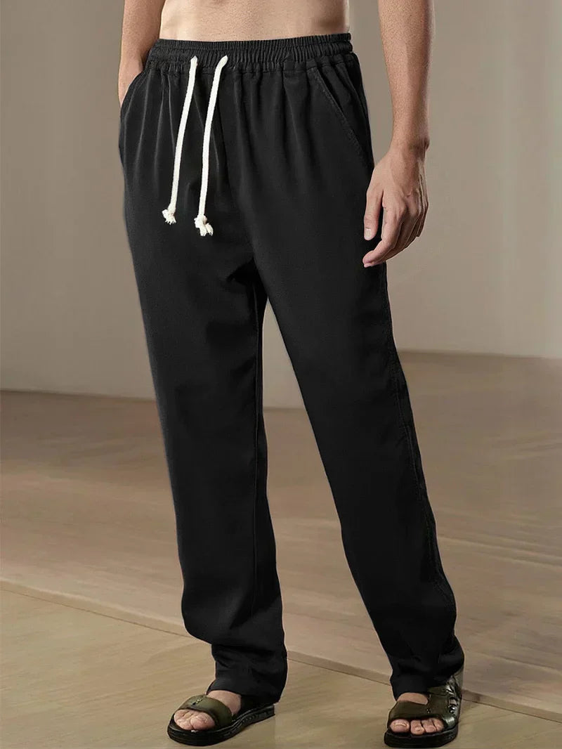 Straight linen pants