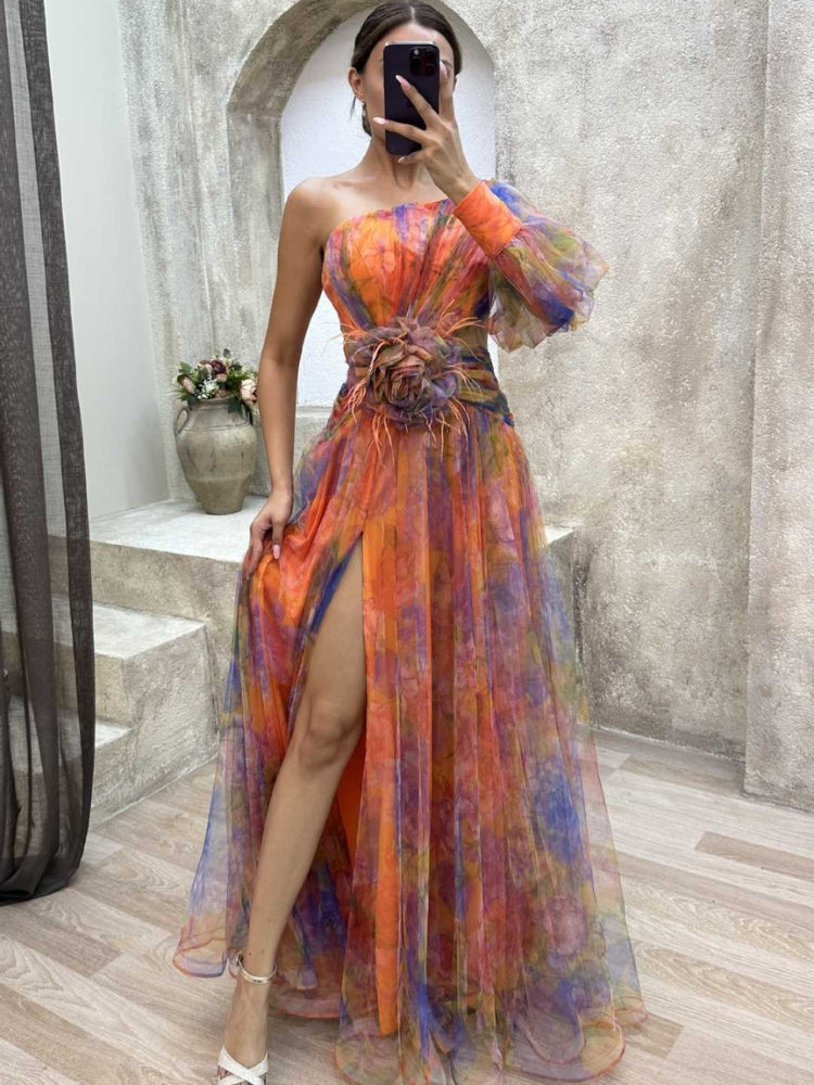 Kayla - Asymmetrical Floral Dress