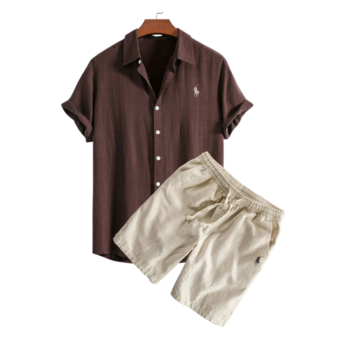 RL Linen Shirt and Shorts Set