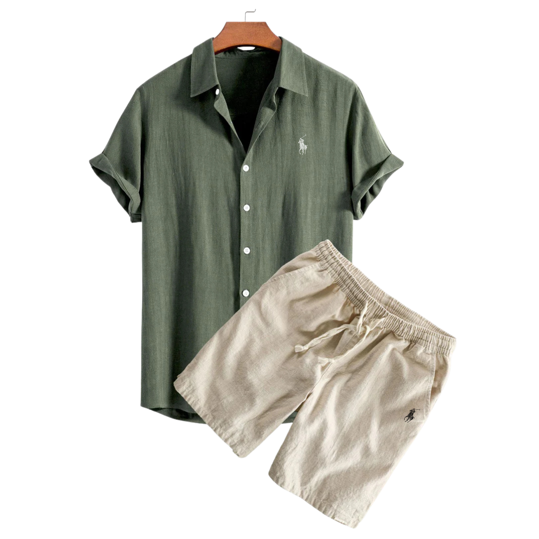 RL Linen Shirt and Shorts Set