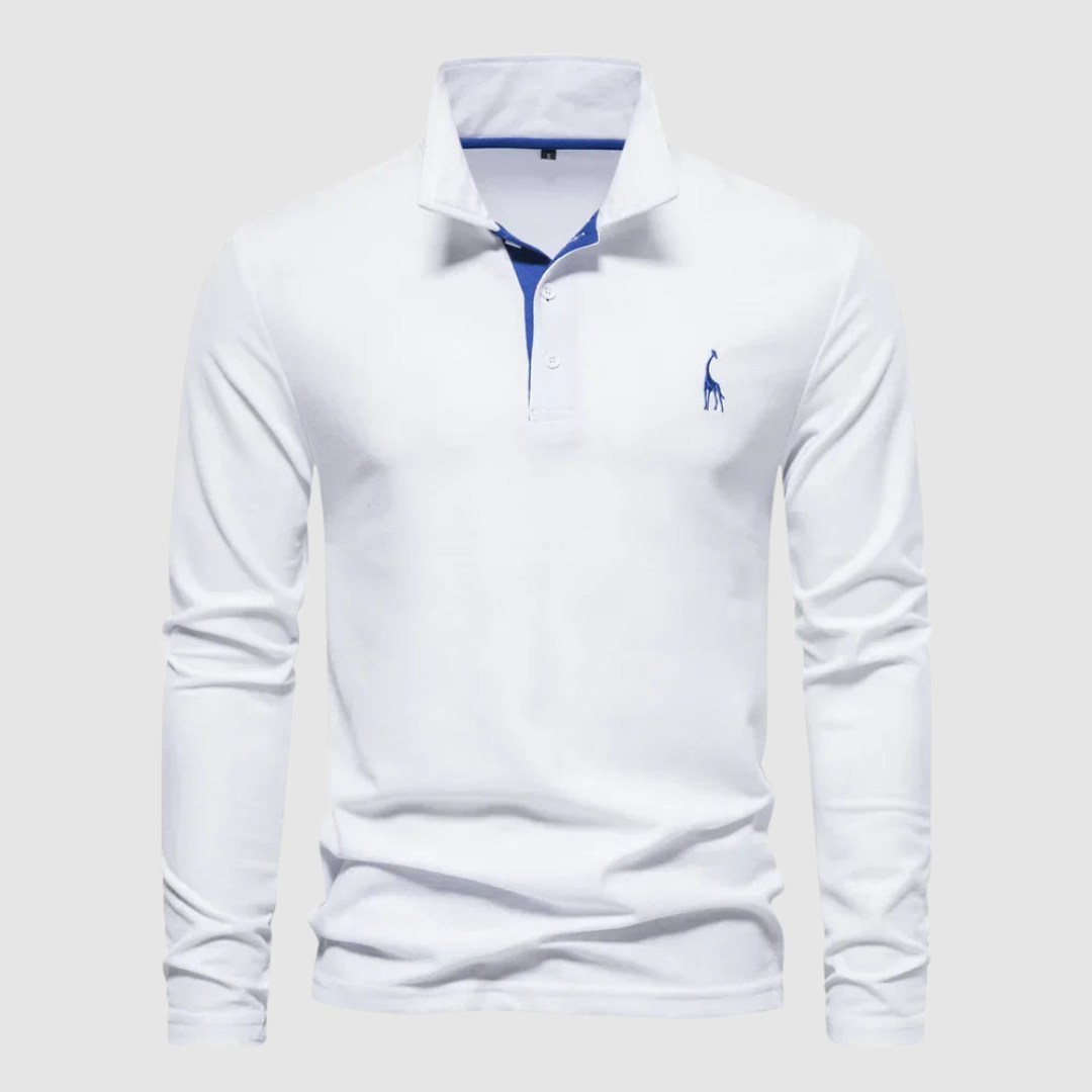Audren - Elegant Long Sleeve Polo Shirt