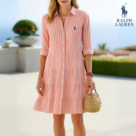RL Striped Linen Shirt Dress