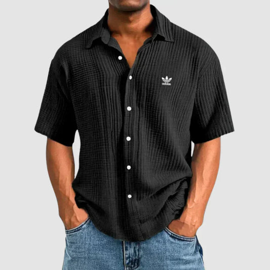 Men's trendy button-down collar shirt