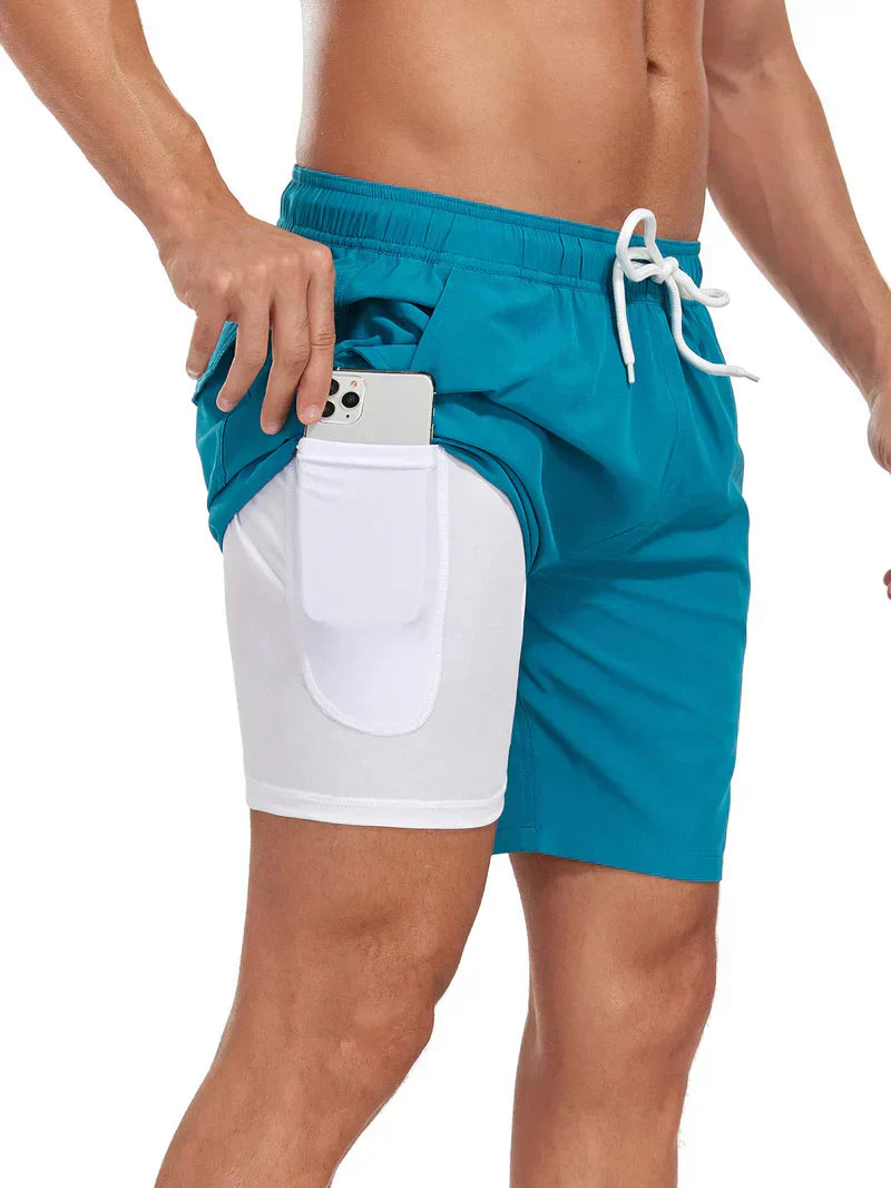 2 in 1 swim shorts