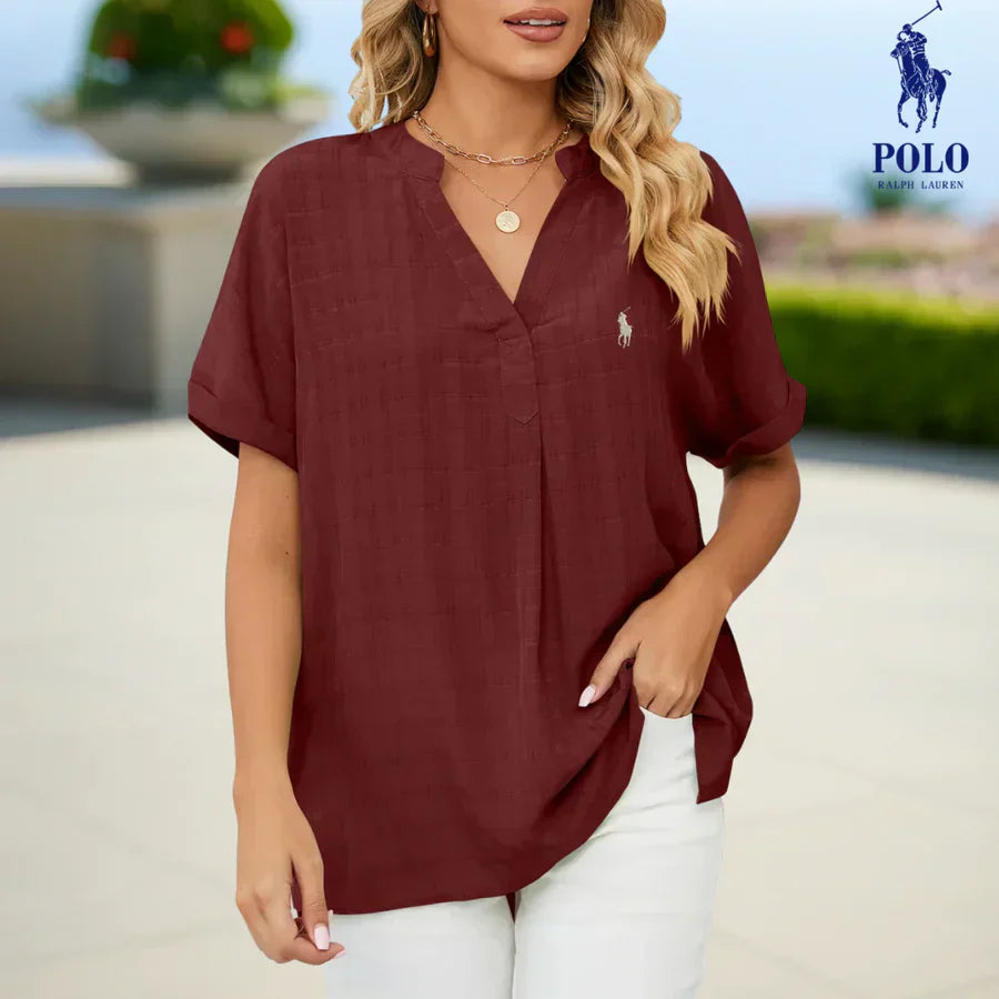 RL Relaxed Linen Tunic Blouse
