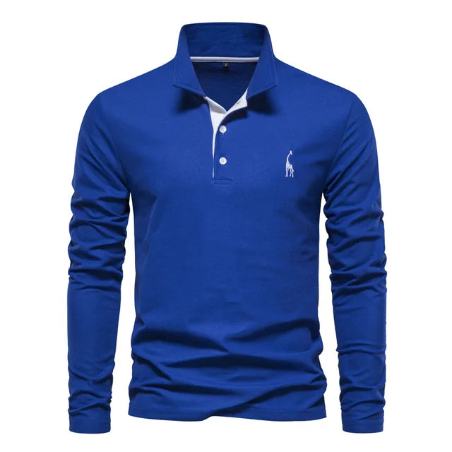 Audren - Elegant Long Sleeve Polo Shirt