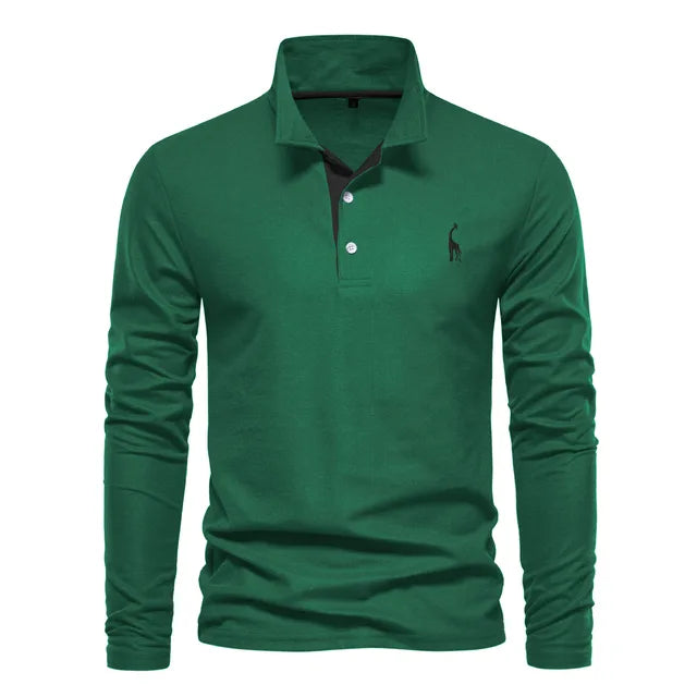 Audren - Elegant Long Sleeve Polo Shirt