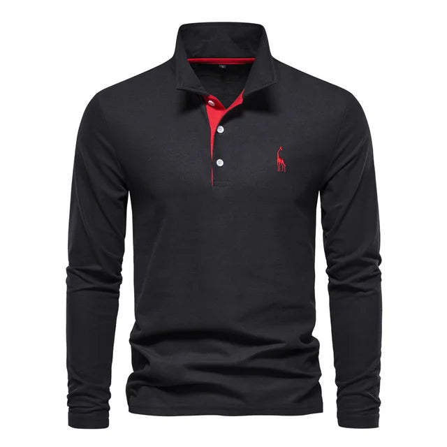 Audren - Elegant Long Sleeve Polo Shirt