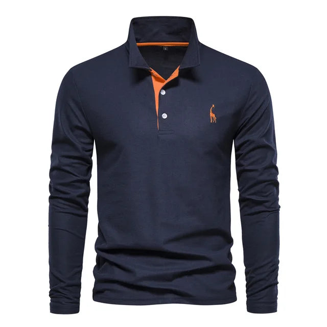 Audren - Elegant Long Sleeve Polo Shirt