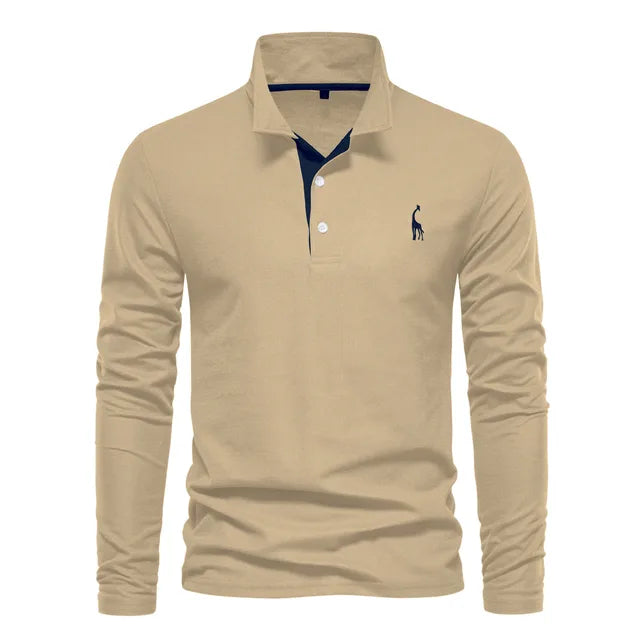 Audren - Elegant Long Sleeve Polo Shirt