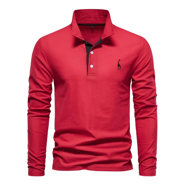 Audren - Elegant Long Sleeve Polo Shirt