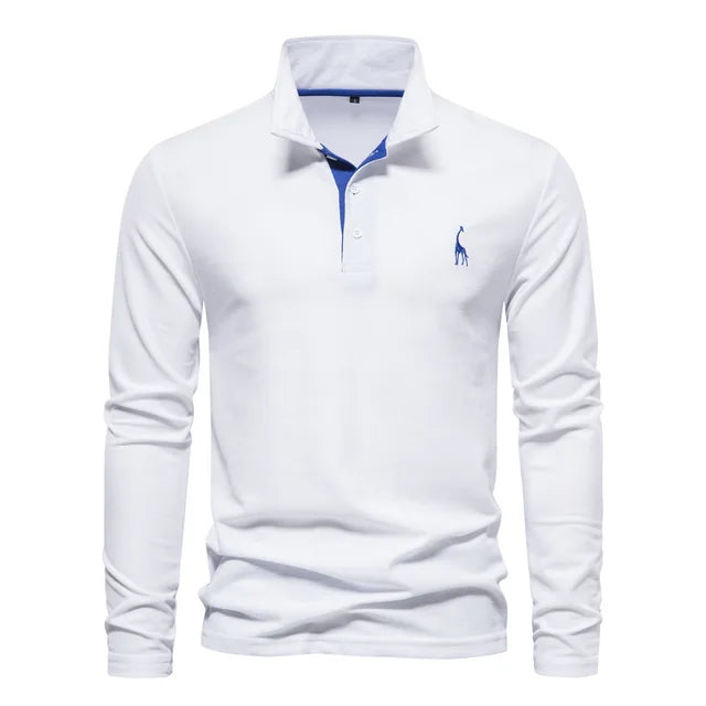 Audren - Elegant Long Sleeve Polo Shirt