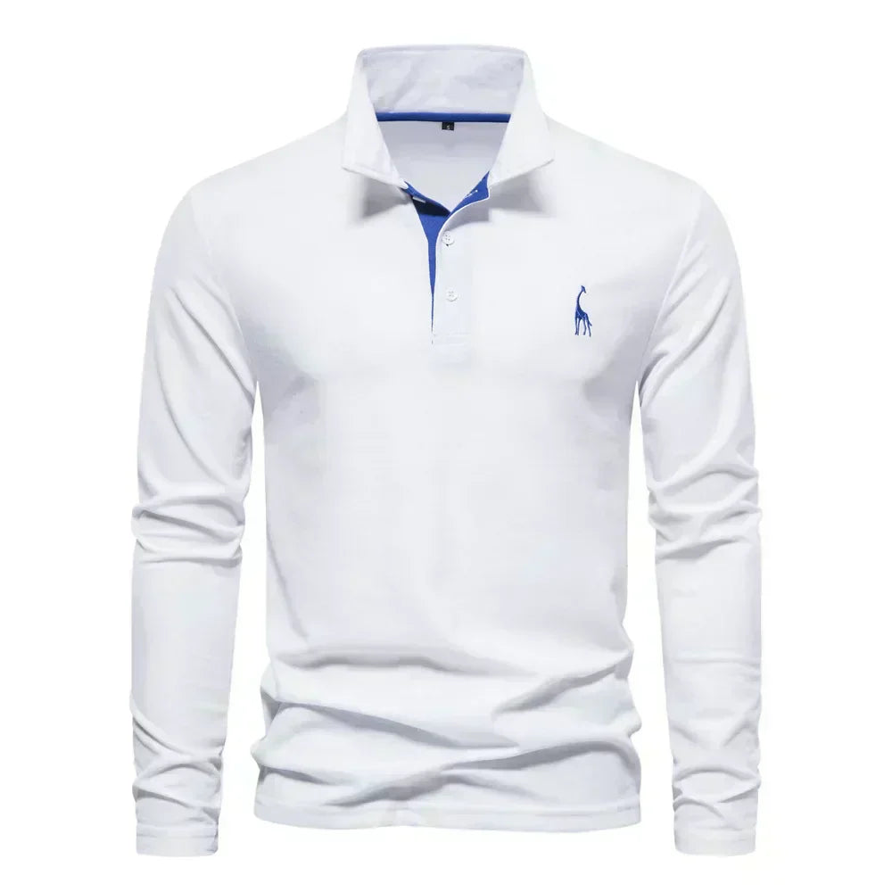 Audren - Elegant Long Sleeve Polo Shirt
