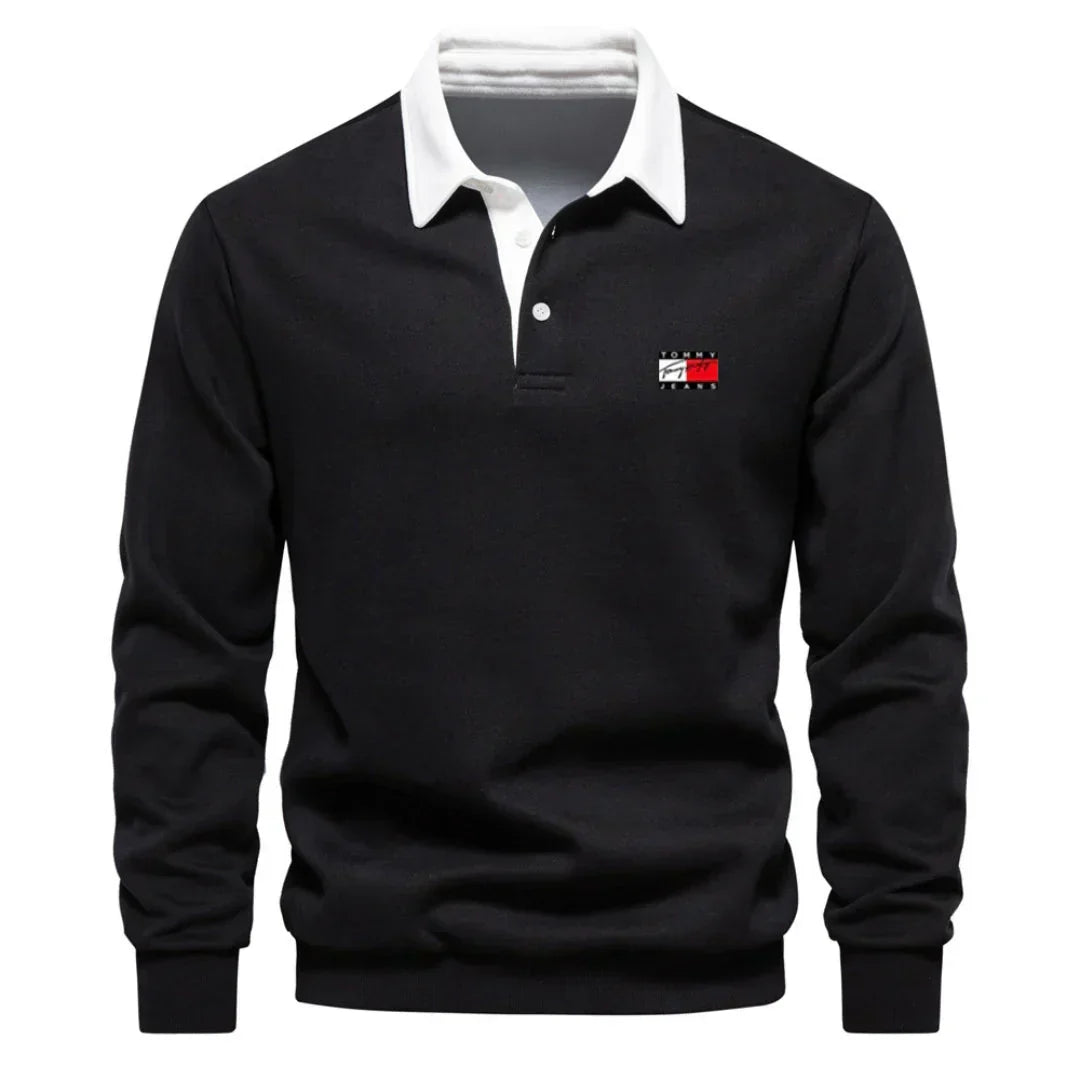 TH Men's Long Sleeve Polo Shirt