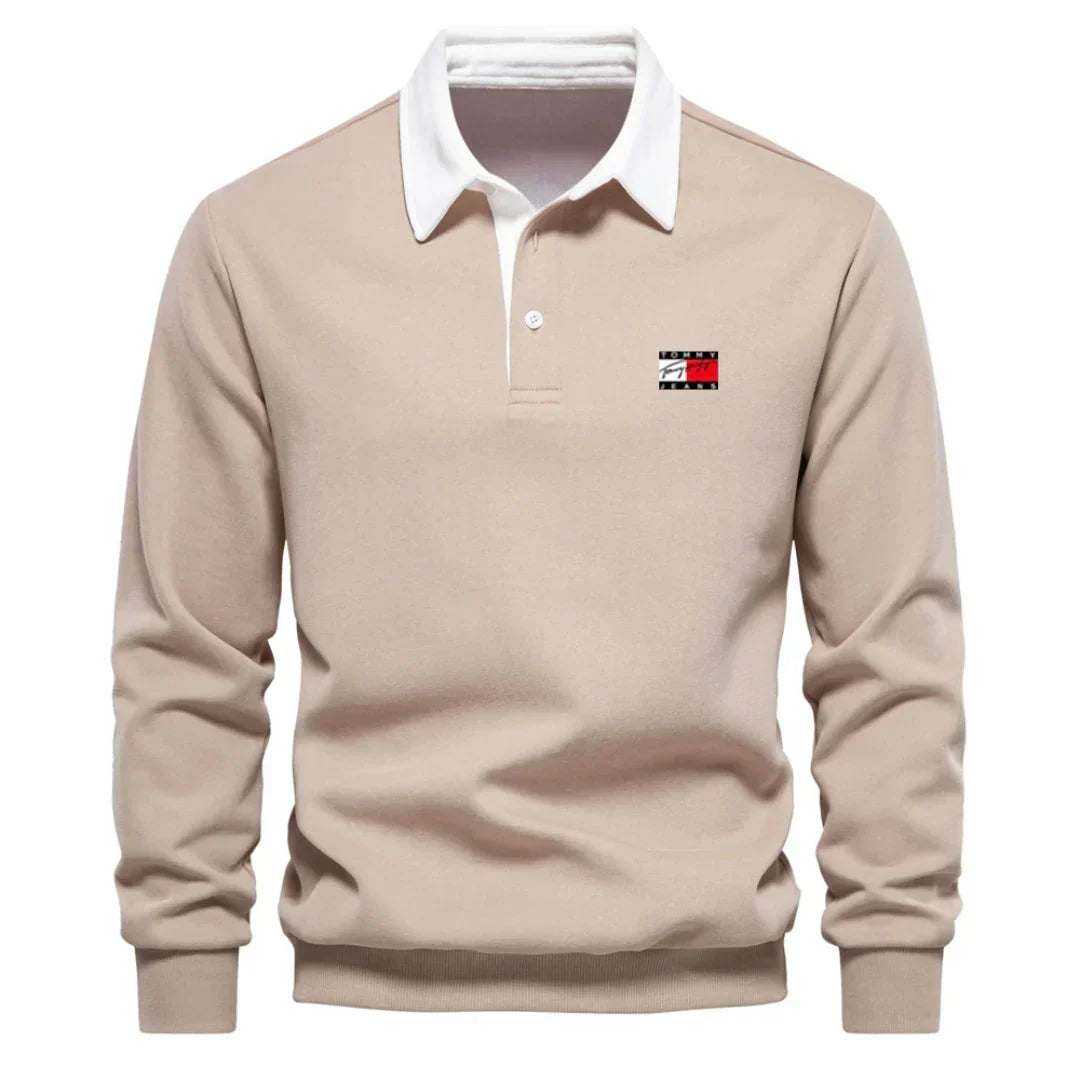 TH Men's Long Sleeve Polo Shirt