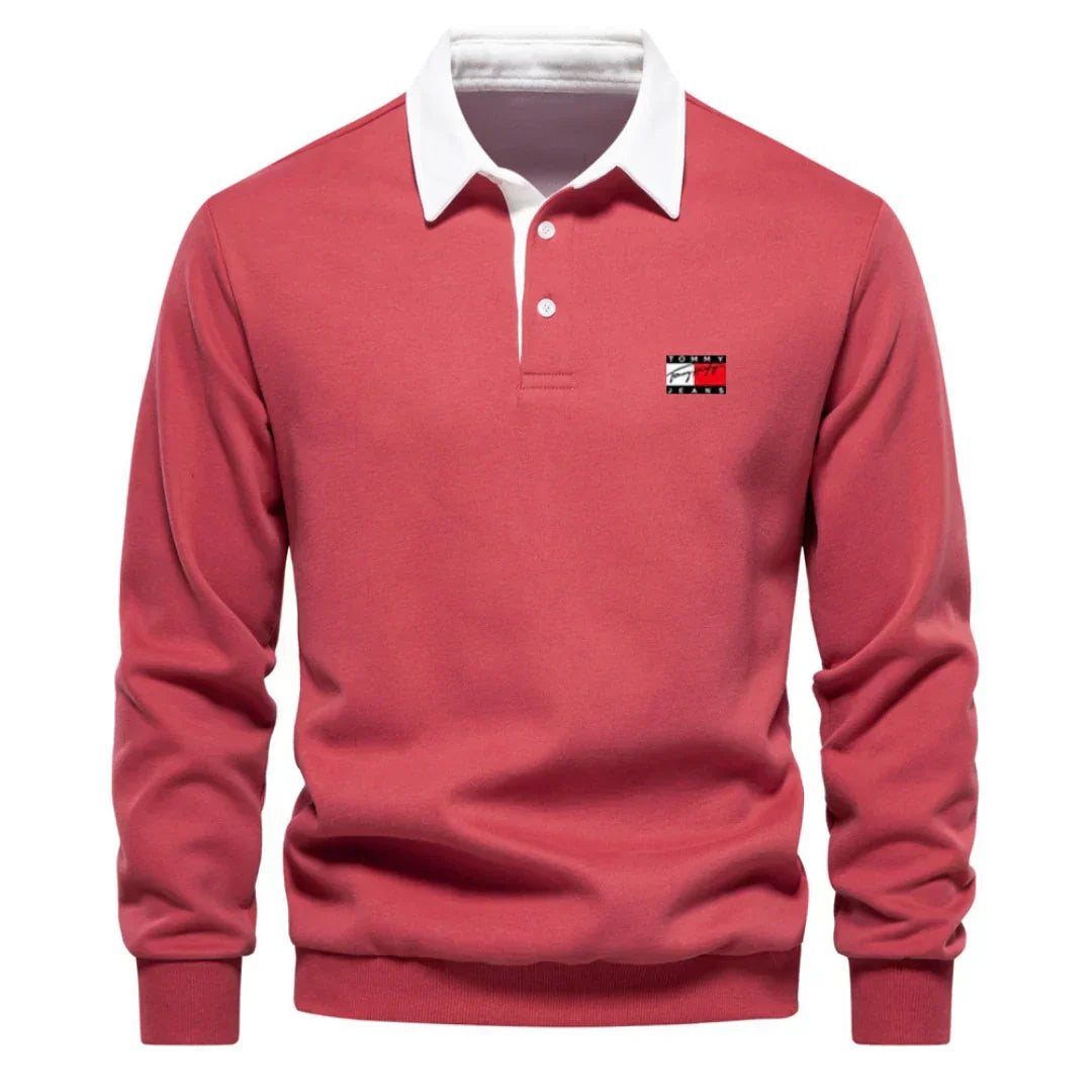 TH Men's Long Sleeve Polo Shirt