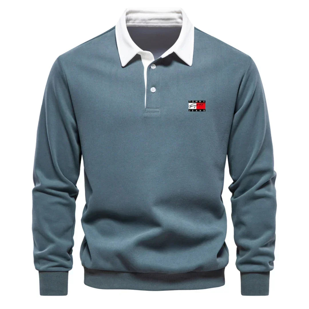 TH Men's Long Sleeve Polo Shirt