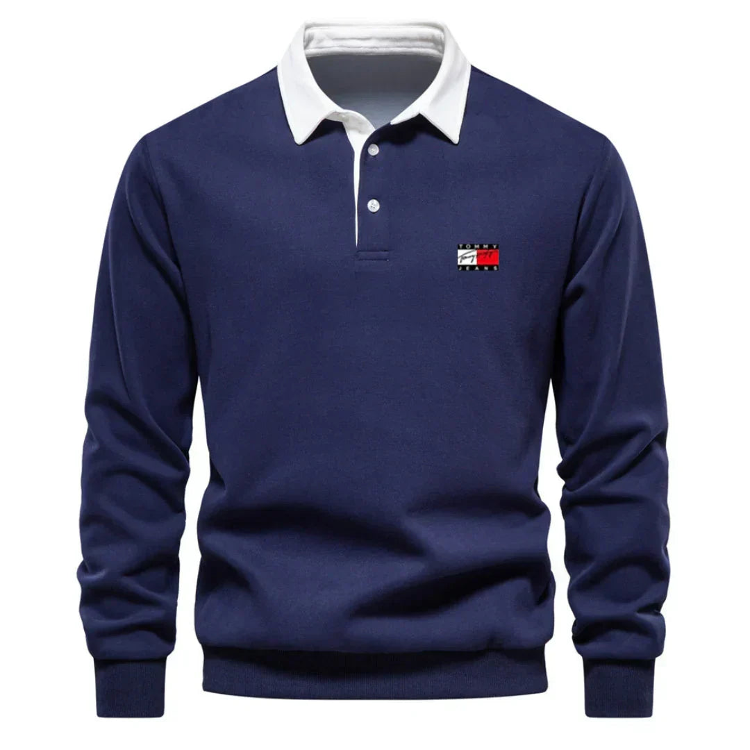 TH Men's Long Sleeve Polo Shirt