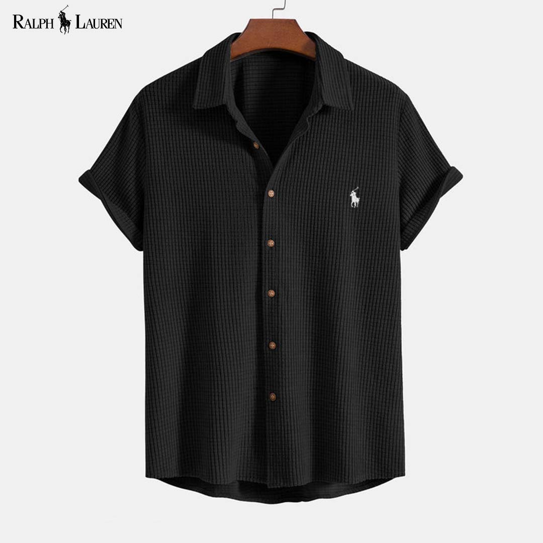 RL Waffle Button-Down Shirt and Shorts
