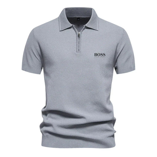 BOSS Men's Half-Zip Polo Shirt