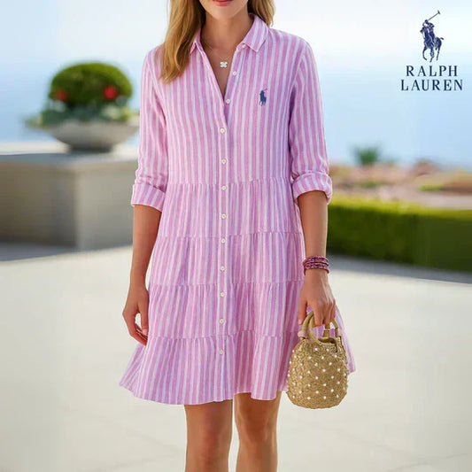 RL Striped Linen Shirt Dress