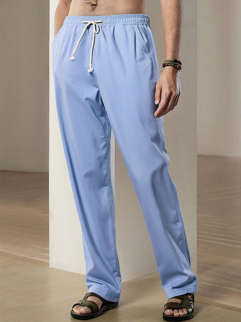 Straight linen pants