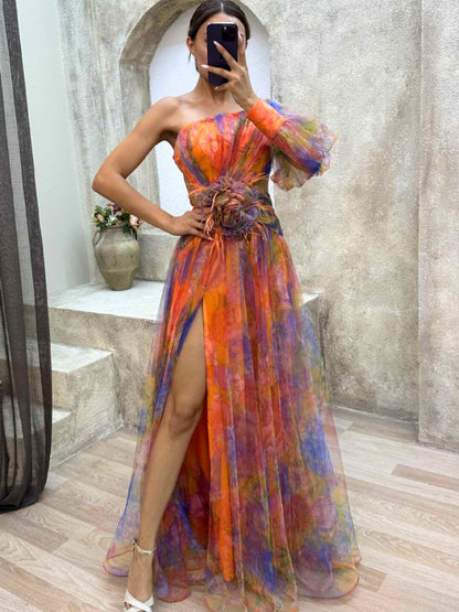 Kayla - Asymmetrical Floral Dress