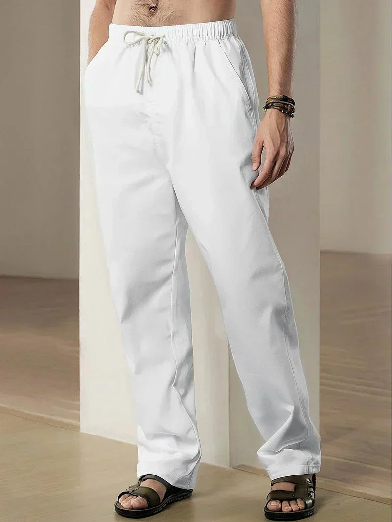 Straight linen pants
