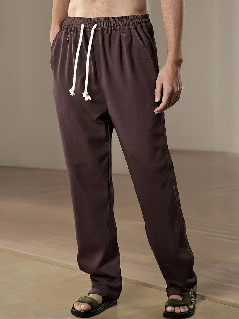 Straight linen pants