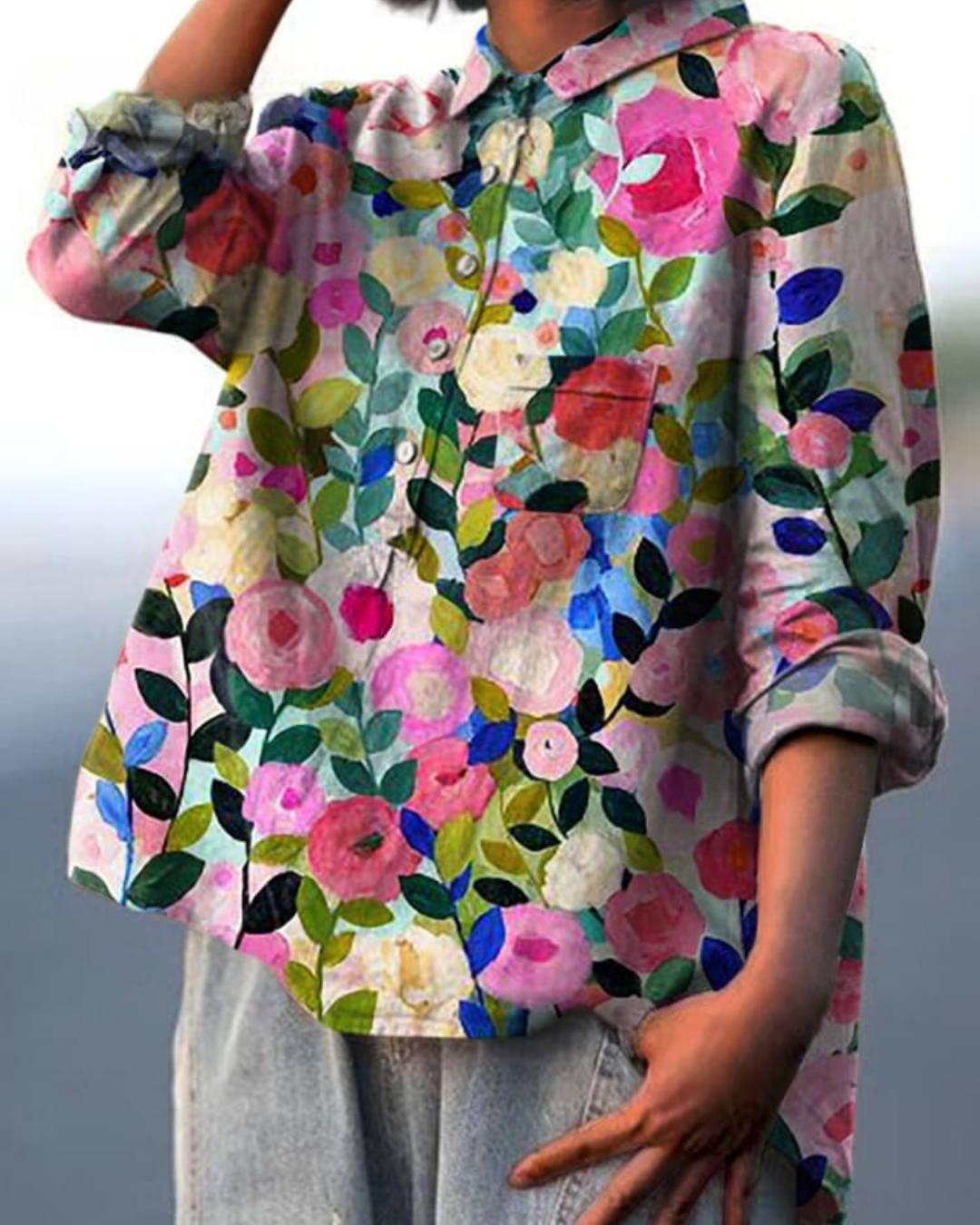 Lila - Elegant Floral Blouse