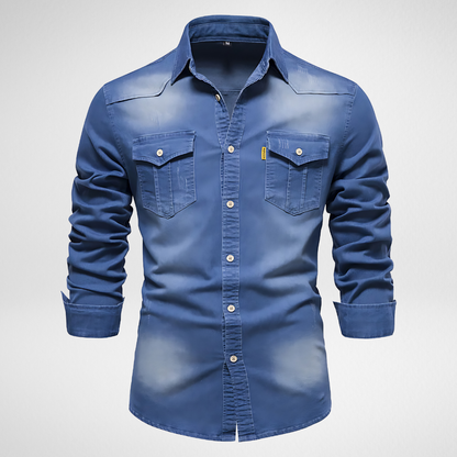 Avantea - Elegant Denim Shirt
