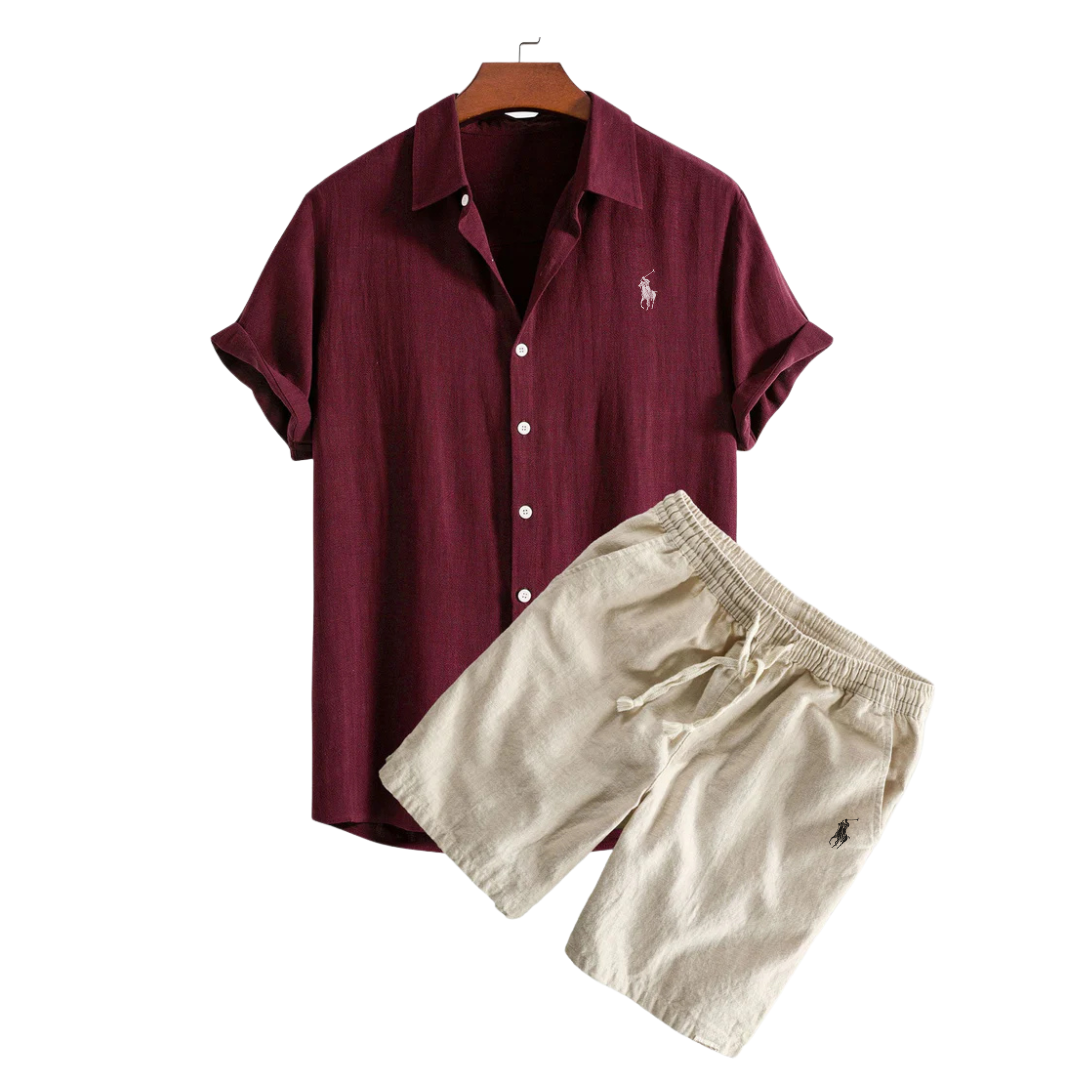 RL Linen Shirt and Shorts Set