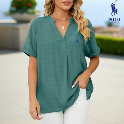 RL Relaxed Linen Tunic Blouse