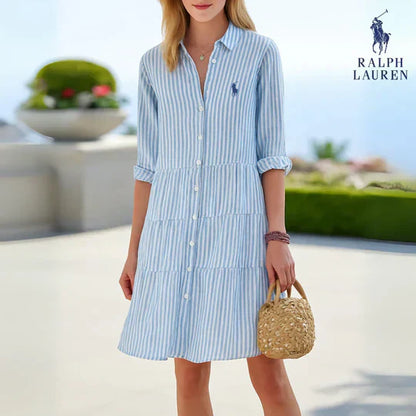 RL Striped Linen Shirt Dress