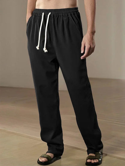 Straight linen pants