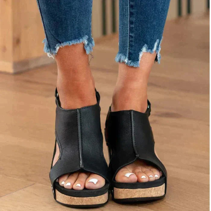 Nicole - Elegant Wedge Sandals