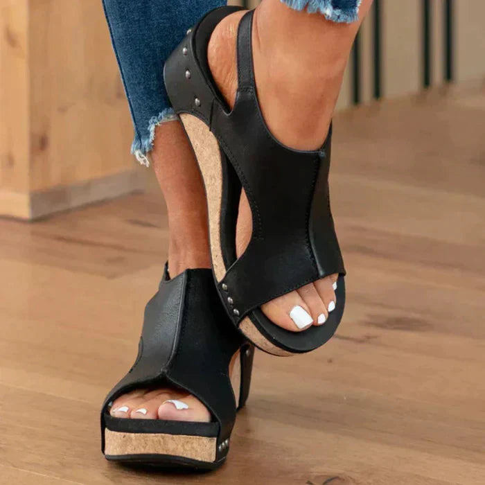 Nicole - Elegant Wedge Sandals