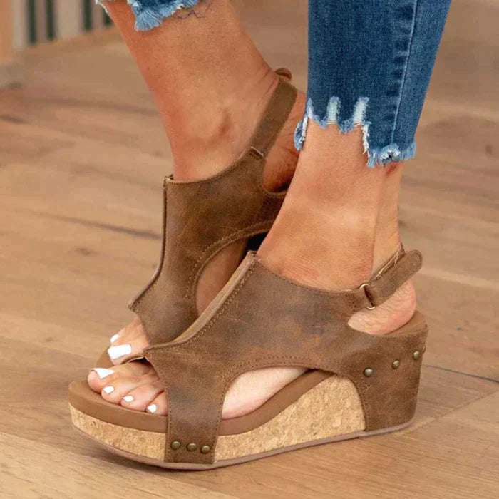 Nicole - Elegant Wedge Sandals