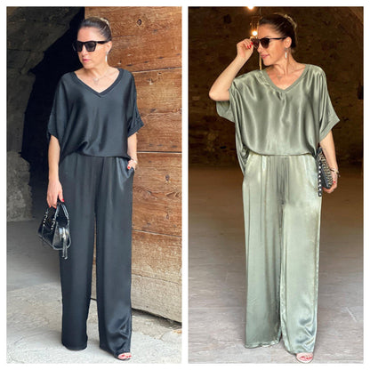 Pauline - Shiny Satin Set