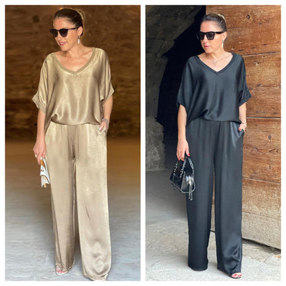 Pauline - Shiny Satin Set