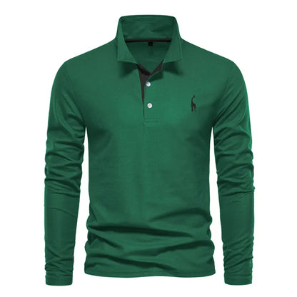 Audren - Elegant Long Sleeve Polo Shirt
