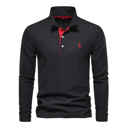 Audren - Elegant Long Sleeve Polo Shirt